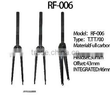 Top-good quality supplier double crown bicycle fork/ Carbon disc road bike fork/ carbon fork