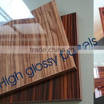 ST UV coated pvc mdf board for wardrobe door,kitchen shutters ,LCT panels