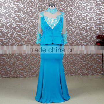 RSE679 Custom Made Trumpet Mermaid Fat Sexy Mother Of The Bride Dresses With Sleeves