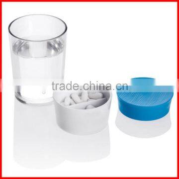 2-1 water cup with pill case portable water bottle with pill case pill box water bottle