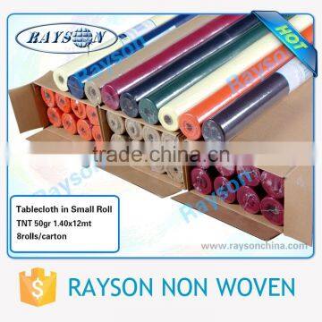 Reasonable Price Colorful Soft Touched Protect Table Nonwoven Airlaid Fabric Square Tablecloth in Roll