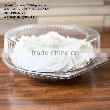 OEM round hinged clamshell cheesecake containers