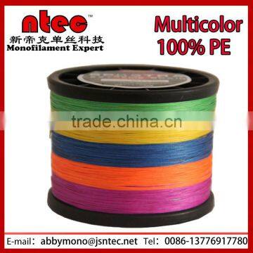 1000m 65lb multi color braid fishing line