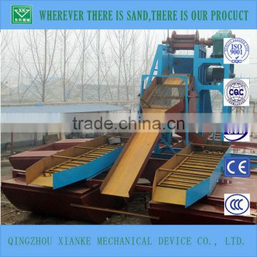 100cbm/h little river gold separating bucket line dredger vessel sale