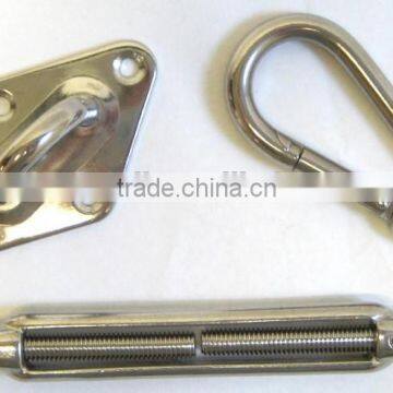 Sun Shade Sail Hardware Turnbuckle Snap Hook Paid Eye 8mm photo-2