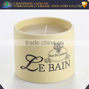 Factory Wholesale Modern Round Decal Ceramic Candle Candle Holder