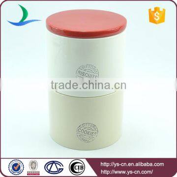 Wholesale Ceramic Modern Decal 2sets Canister Carry Earily With OEM Canister photo-3