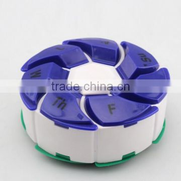 14 Grids Galaxy Gift Plastic Pill Box with Lock Pill Organizer