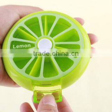 Cy273 Health Care Medicine Pill Box Lemon Shaped Sort Vitamin 7 Day Weekly Holder Tablet Storage Case Container Cases Travel photo-2