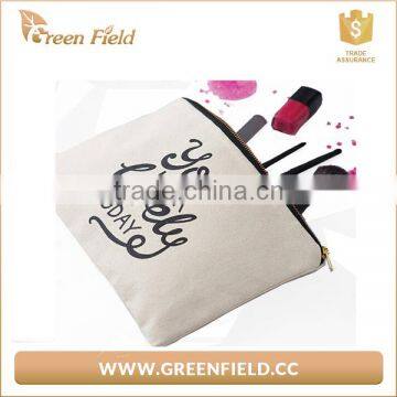 Professional small cotton canvas makeup bag with printing