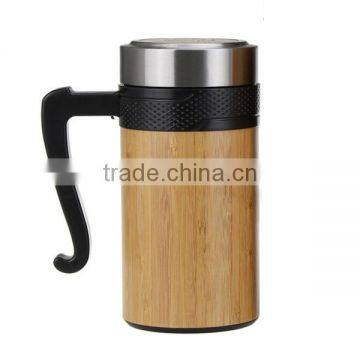 2017 Custom Coffee Mug, Accept Laser Engraving Logo Bamboo Mug Wood Travel Bottle photo-3