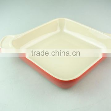 glazed red eco-friendly feature ceramic bakeware, stocked bakeware with good quality