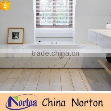 High quality hand-carved white marble bathtub with seat NTS-BA024L