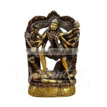 Home Decoration Use Antique Decorative Metal Craft Gift Bronze Kali Goddess photo-3