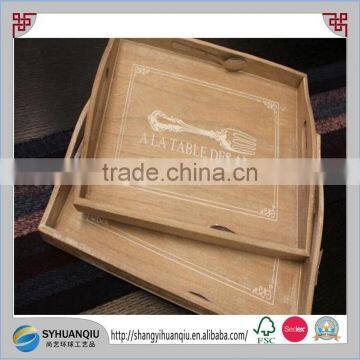 Europe Regional zakka food wood material fastfood sundries wooden tray