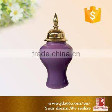 Purple color China porcelain vase jar