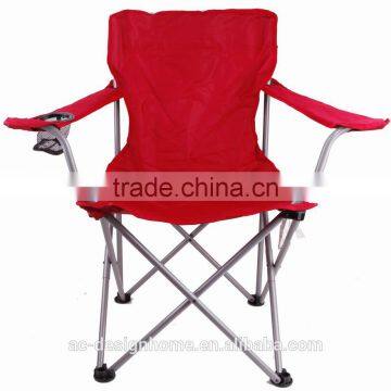 RED 600D POLYESTER/STEEL BEACH CHAIR