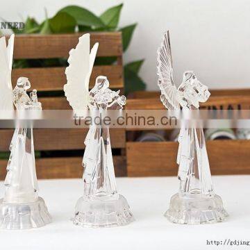 LED Acrylic Christmas Angel With Instrument Figurines photo-2