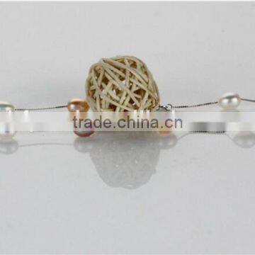 8-9mm Rice Freshwater Pearl Necklace and Bracelet Sets photo-3