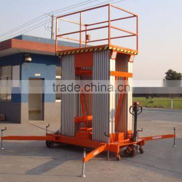 Four mast climbing aluminium alloy lift platform,High quality electric aluminum alloy telescopic man lift platform