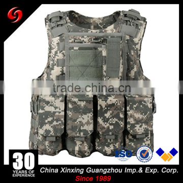 Stock Cheap Military MOLLE Vest Army Combat 600D Polyester ACU Tactical Vest