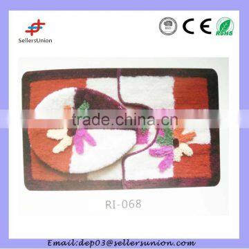 3pcs Bathroom Mat Anti-slip With Toliet Seat Cover photo-3