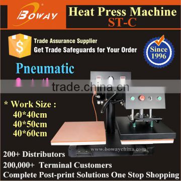 2 work stations Pneumatic T Shirt printer heat press