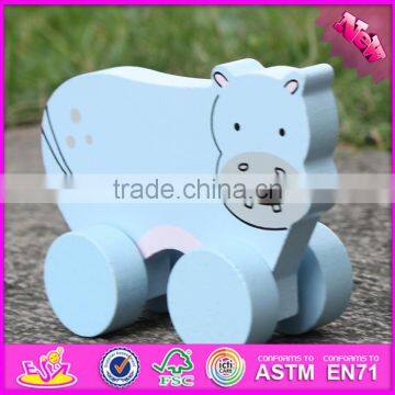 2017 New Products Kids Animal Toy Wooden Toy Wheels W04A317 photo-3