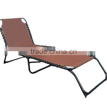 Steel Frame Rope Beach Sunbed Chaise Lounger Chair