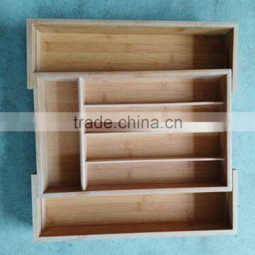 2017 wholesale home bamboo tray for cutlery