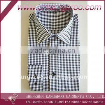 Mens black plaids shirts 2013 new design easy care