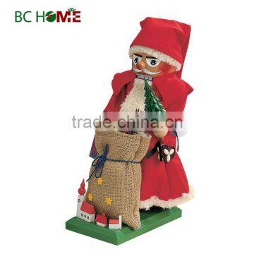 high quality santa claus wooden Nutcracker red clothes