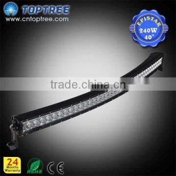 Toptree 40inch 240W Curved LED Light Bar Offroad Headlight