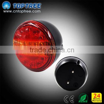 Trailer tail lamp 12v 24vdc round 4 inch truck led lights hamburger lamps