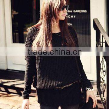 Long Winter Sweater O-neck Loose Cashmere Sweater