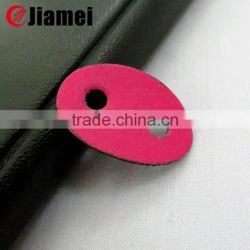 2014 garment customized debossed 3d faux leather cord stoppers