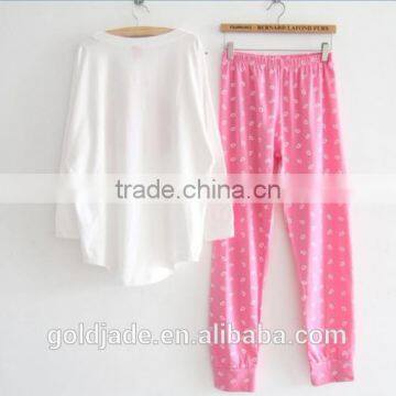 2015 Fashion Printing Soft Cotton Homewear ,long Sleeve Sleepwear Blank Homewear ,lady's Printing Homewear photo-2