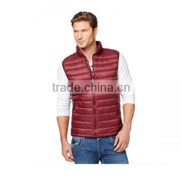 2016 Outdoor warmth weatherproof packable polyester quilted down vest winter jacket wholesale