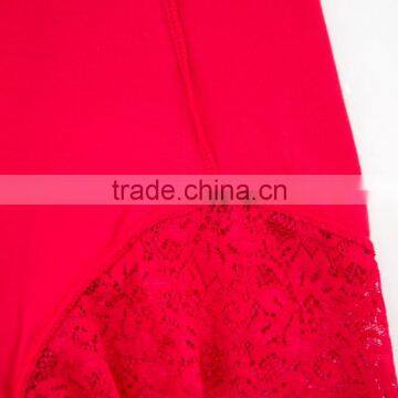 Best Quality Red 95% Cotton 5% Spandex With Lace Custom Sexy Fancy Woman Underwear photo-6