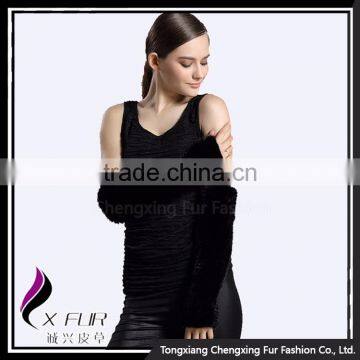 CX-A-58A 2017 New Design Warmer Mink Fur Leather Gloves photo-2