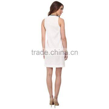 Ladies Western Blank Long Sleeveless t Shirt Dress Latest Casual Dress Designs Linen Dress photo-2