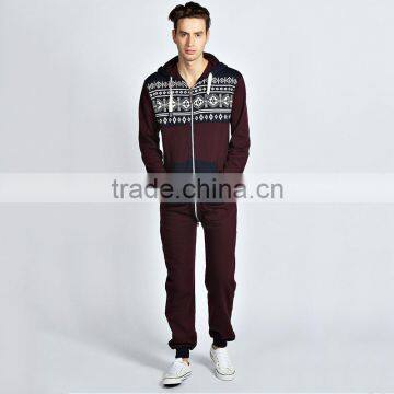 New arrival 100% Cotton fleece custom overall adult heated onesie