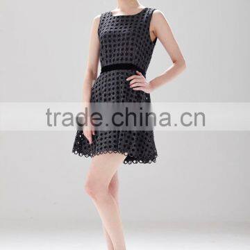 Black Hole Pattern Ladies Fresh Style Smart Crochet Casual Dress SR-D9783 photo-5
