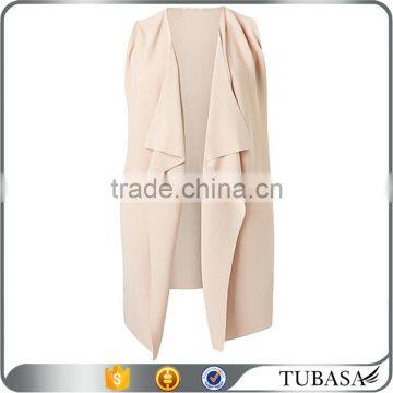 spring and summer outerwear waterfall gilet sleeveless women knitted cardigan