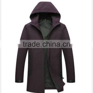 Wholesale Mens Mid Length Hoody Casual Coat Jacket With Contrast Trims photo-3