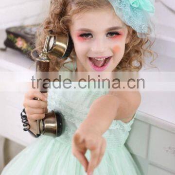 Pink and Green Wholesale Party Dresses for Girls of 7 Years Old photo-4