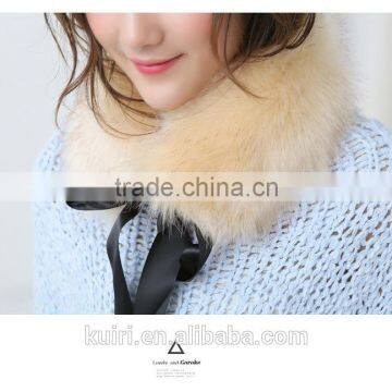 2015 Hot Sales Korea Style Woman Sweety Short Faux Fox Collar/scraf for Winter Coat Garment Decorations photo-2