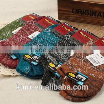 Autumn Winter Men's Rabbit Wool Soft Sock Male Retro Thicken Striped Mixture Short Socks Men Warm Casual Dress Sock Promotion photo-3