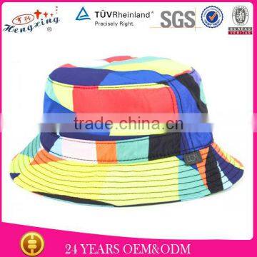 Youth unique cool fashion 100 cotton check colorful bucket hat