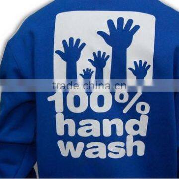 Great Workmanship Blue Thick Fleece Pullover Crewneck Sweatshirt photo-5